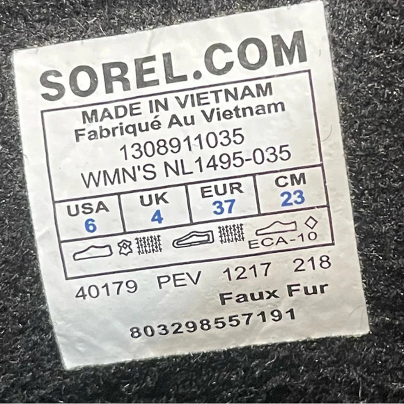 SOREL Carnival Boot Waterproof Winter Snow Boots NL 1495-035 Faux Fur size 6 - Picture 2 of 13